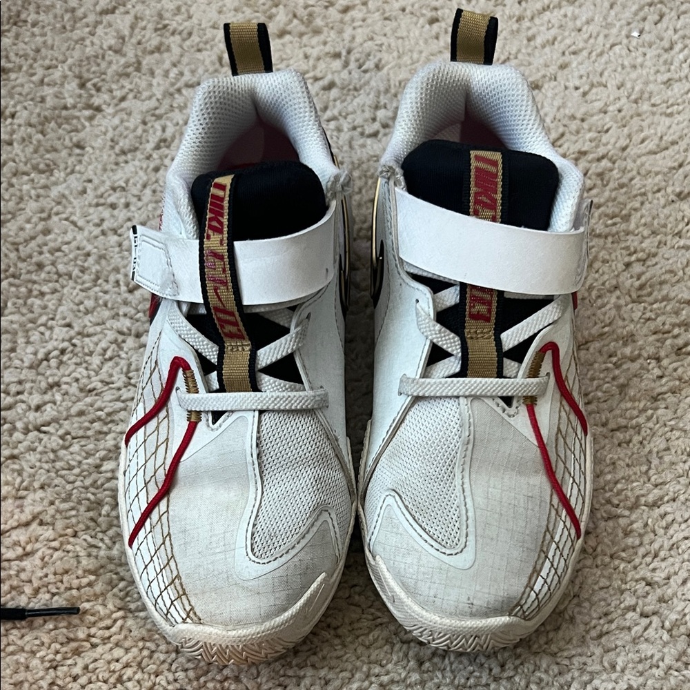 Nike Kids White and Red Sneakers